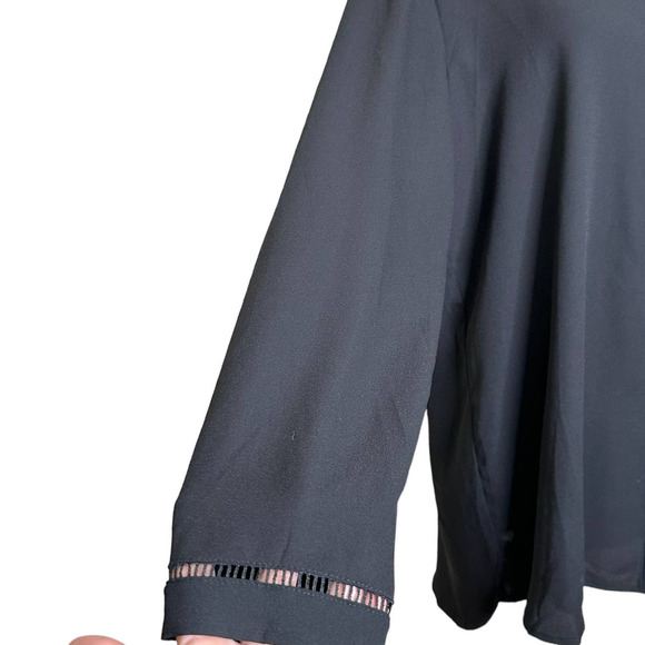 41 Hawthorne black long sleeves button blouse size large - Picture 8 of 13